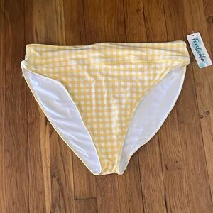 NWT Freshwater Yellow Checked/ plaid banded high leg size XXL